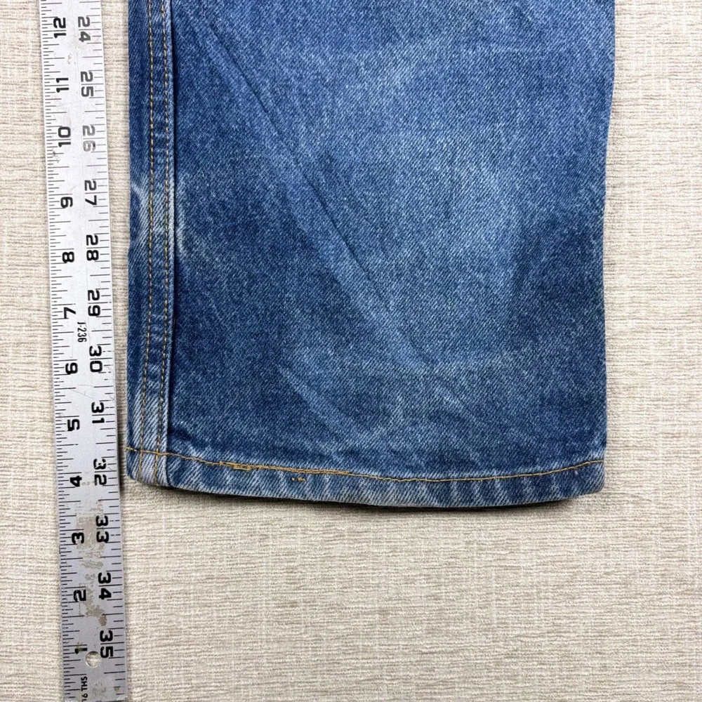 Vintage Levis 505 Mens 36x32 Distressed Jeans Thigh Faded Festival Denim